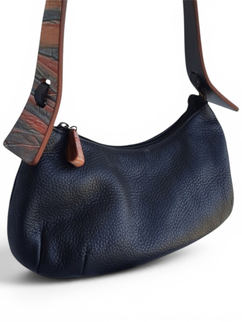 BONINI Japanese Minimalist Watercolor Wood Grain Effect Shoulder Bag Art To Wear